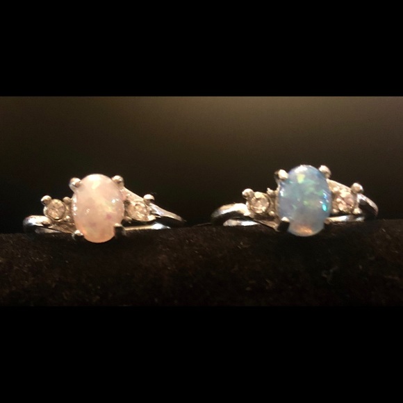 Gorgeous Opal rings, Pink and Blue! - Picture 3 of 8